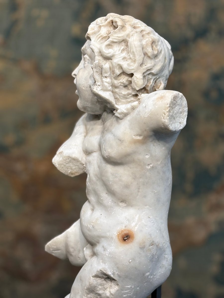 Putto in Marmo Scultura Barocca Italia del Nord XVII secolo-photo-3