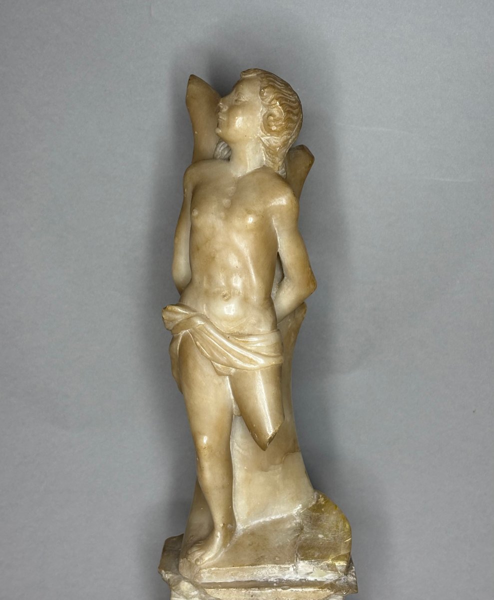 San Sebastiano, Scultura in Alabastro, Italia del Nord, XVII secolo-photo-2