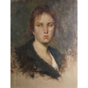 Giuseppe Ferrari (Roma 1843 - Rieti 1905) La Donna dai capelli Rossi Ritratto