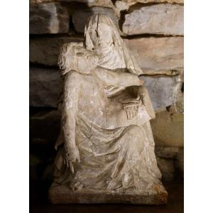 Pietà Scultura in Legno di Tiglio Franco Borgognona fine XV secolo
