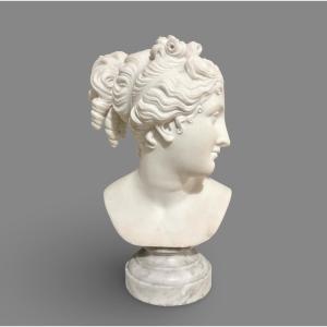 Antonio Frilli (1830-1902) Busto in Marmo della Venere Italica XIX secolo