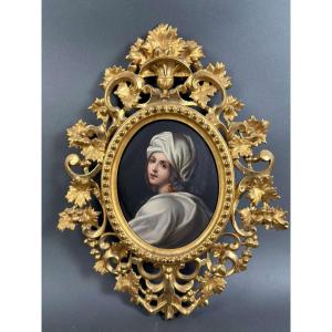 Scuola Fiorentina del XIX secolo, La Fornarina Cornice in Legno Dorato