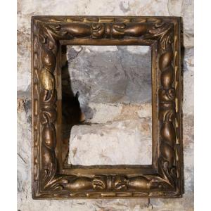 Cornice da Collezione Legno Scolpito e Dorato Bologna XVII secolo