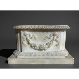 Base da Scultura in Alabastro stile neoclassico XIX secolo