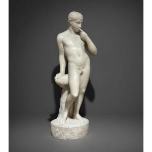 Arpocrate, Scultura in Mamro neoclassica XVIII Nudo Maschile