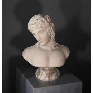 Grande Busto in Marmo dell'Eros di Centocelle Bottega Romana XIX secolo