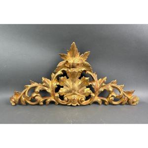 Grande Fregio Sovraporta in Legno Dorato XIX secolo