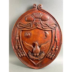 Stemma Gentilizio in Legno Scolpito XVIII secolo