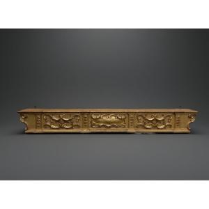 Predella da Altare Barocca Legno Dorato inizi XVIII secolo