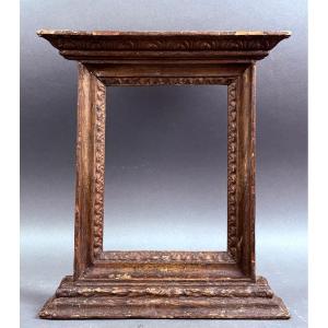 Cornice Italiana a Tabernacolo Legno Dorato XVIII secolo