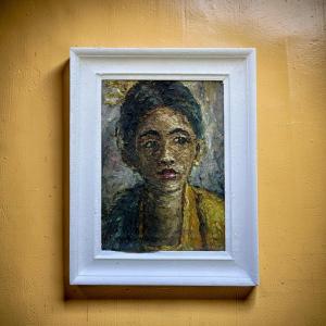 Ritratto di Ragazza Arte Naif Balinese Colorista Firmato Ngurah KK