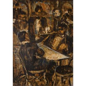 Antonio Fuentes (Tangeri 1905 - 1995) detto Il Picasso di Tangeri "Al caffè"