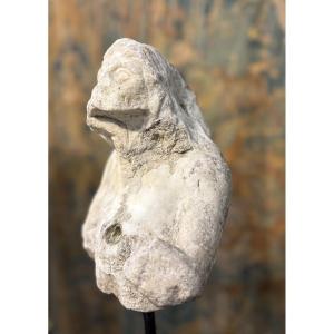 Tritone in Marmo Frammento di Scultura Barocco Italiano metà del  XVII secolo