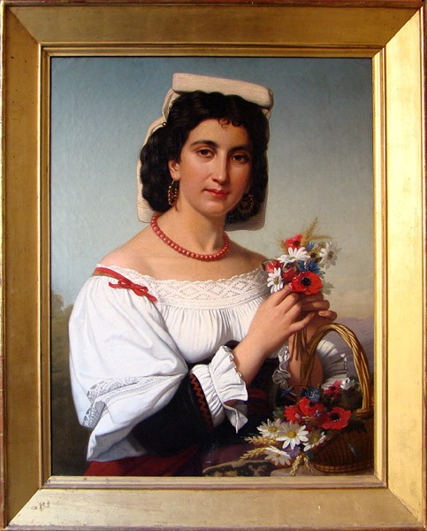 EGIDE GODFRIED GUFFENS. Figura femminile in costume popolare