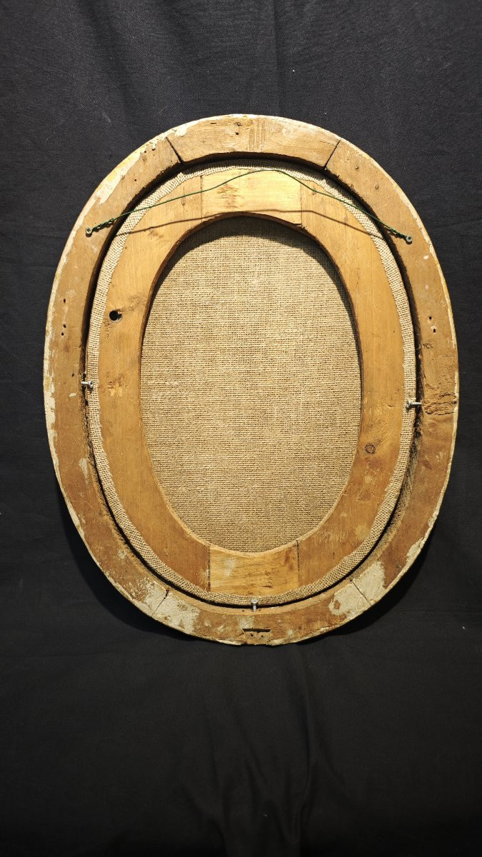 Scuola romana, XVIII secolo. Coppia di dipinti in ovale-photo-3