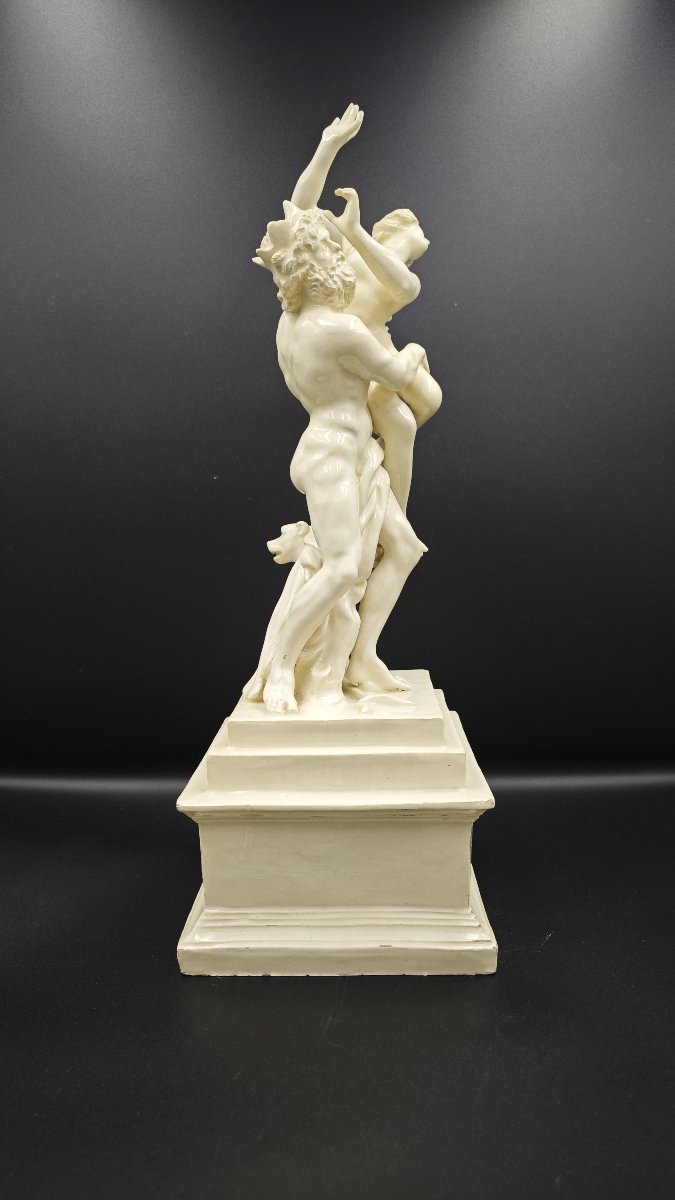 Scultura in terraglia bianca raffigurante il ratto di Proserpina di  Bernini, secolo XIX-photo-3