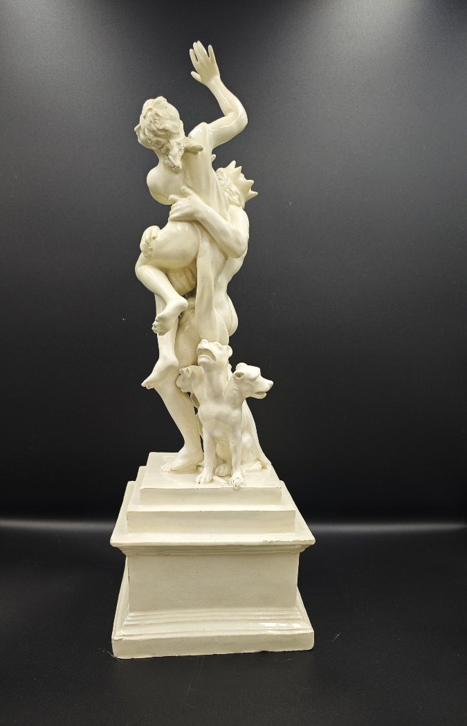 Scultura in terraglia bianca raffigurante il ratto di Proserpina di  Bernini, secolo XIX-photo-4