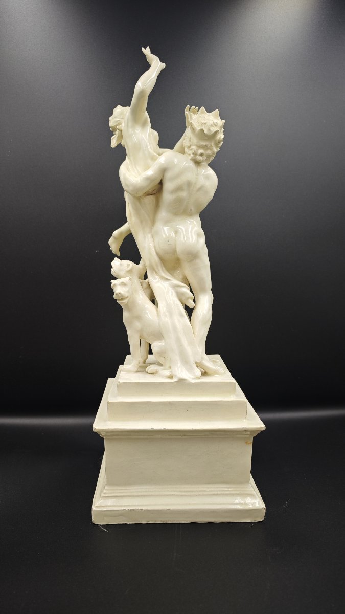 Scultura in terraglia bianca raffigurante il ratto di Proserpina di  Bernini, secolo XIX-photo-2
