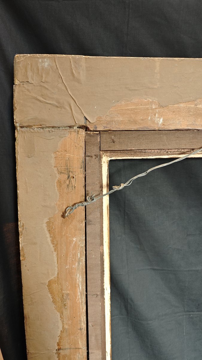 Cornice in legno intagliato laccato e dorato, Scuola Emiliana, secolo XVII-photo-2