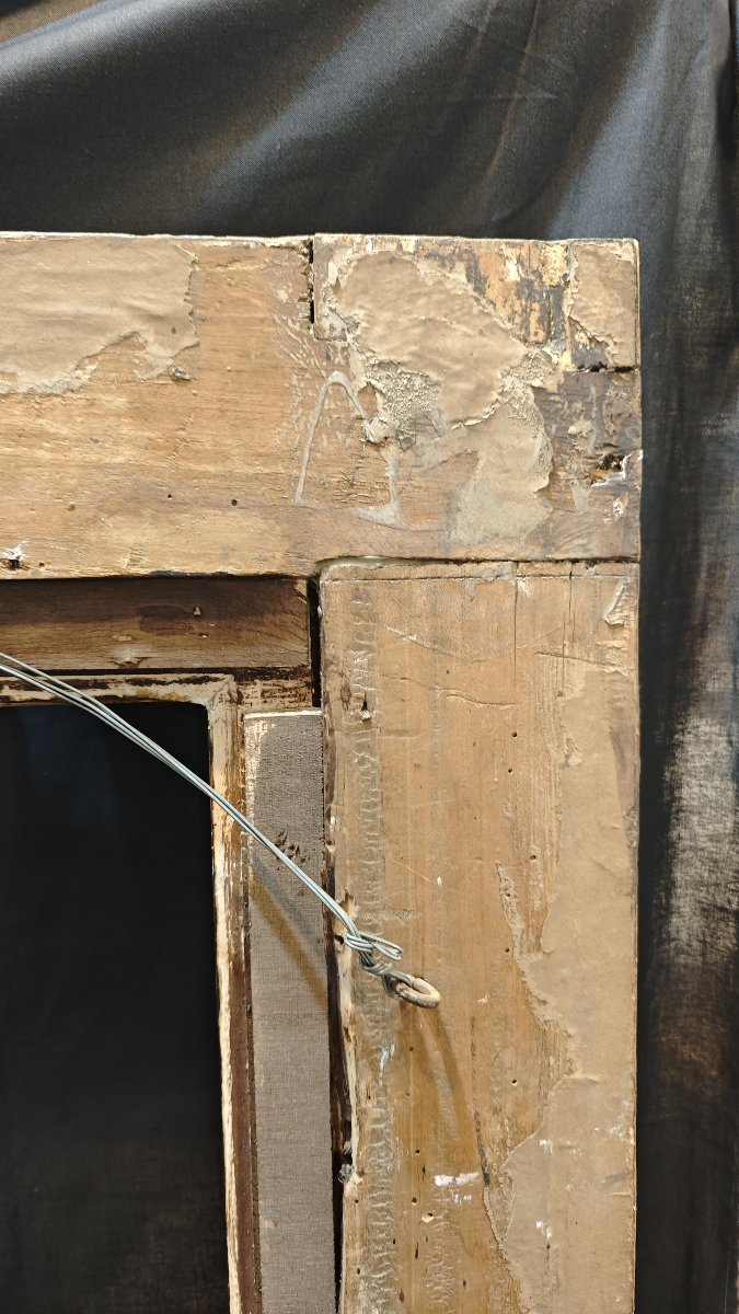 Cornice in legno intagliato laccato e dorato, Scuola Emiliana, secolo XVII-photo-3