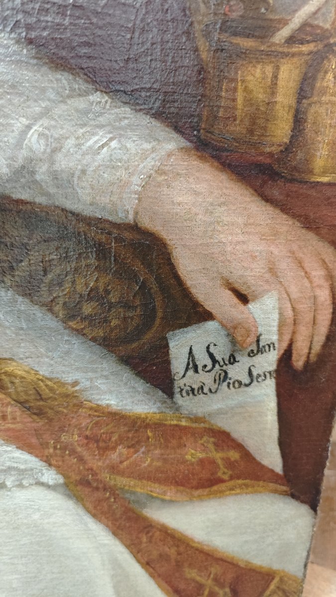 Ritratto di papa Pio VI Braschi, Scuola romana,  secolo XVIII-photo-3