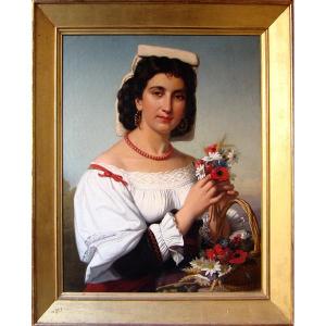 EGIDE GODFRIED GUFFENS. Figura femminile in costume popolare