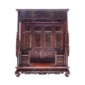 TEMPIO IN LEGNO, Cina, dinastia Qing, XIX secolo