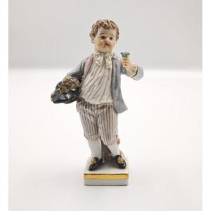 Bambino giardiniere, manifattura Meissen, secolo XIX