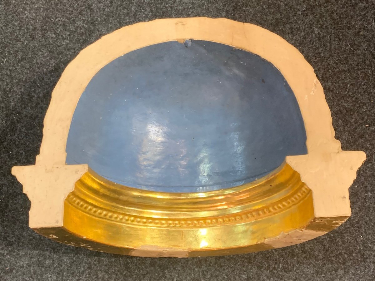 Bellissima cupola in legno dorato a foglia oro - Neoclassica-photo-1