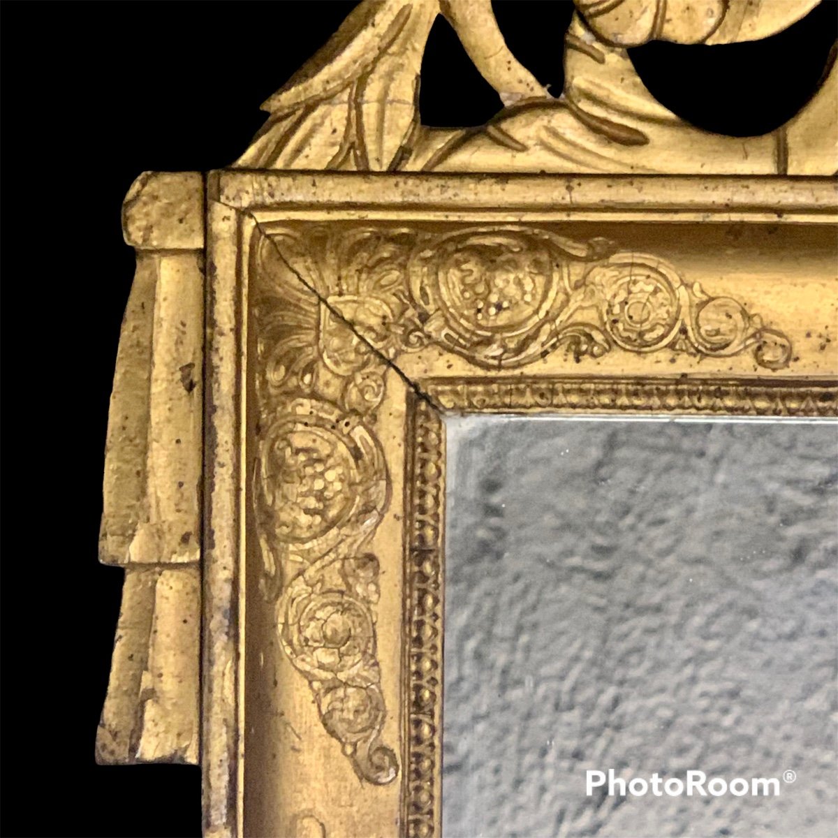 Specchio in legno dorato - Luigi XVI-photo-2
