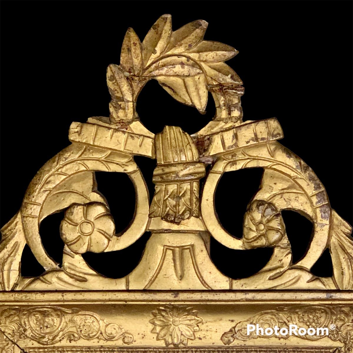 Specchio in legno dorato - Luigi XVI-photo-3