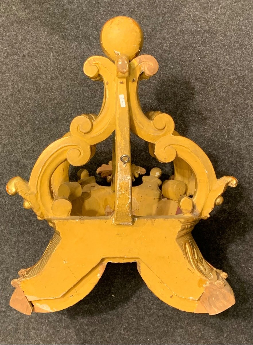 corona da baldacchino in legno dorato - Luigi Filippo-photo-1