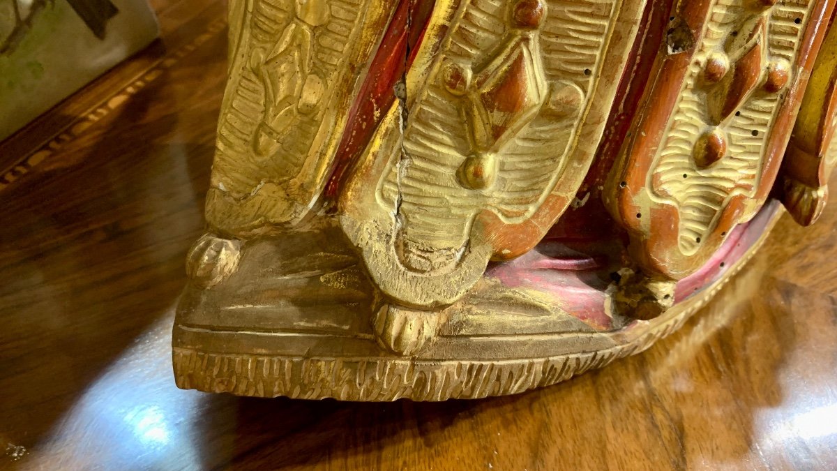 corona da baldacchino in legno dorato - Luigi Filippo-photo-3