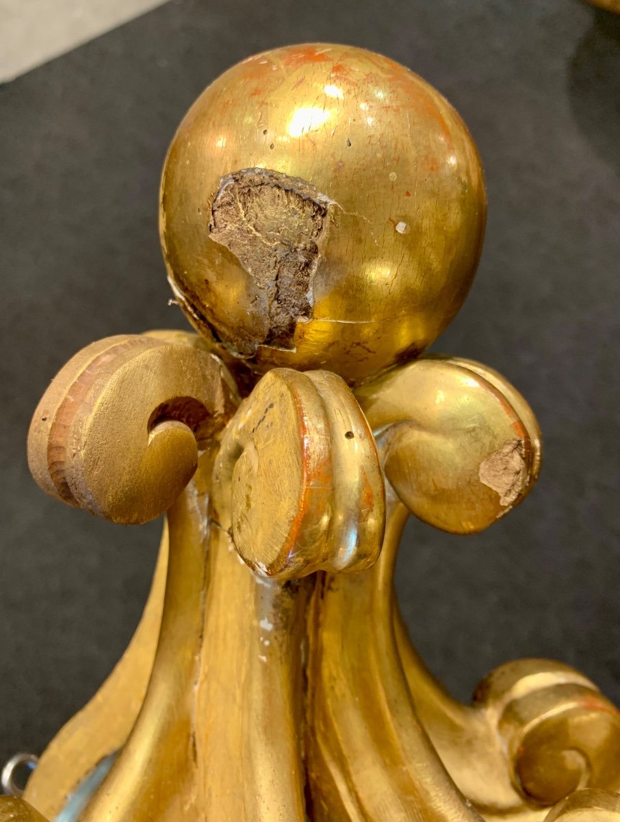 corona da baldacchino in legno dorato - Luigi Filippo-photo-7