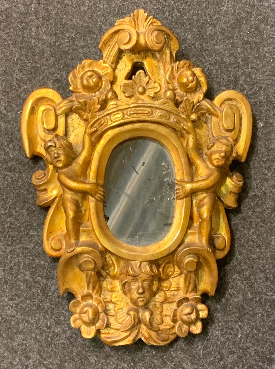 Coppia di specchiere intagliate, dorate, ‘alla Sansovino’ Intagliatore veneziano attivo nel XVI-photo-2