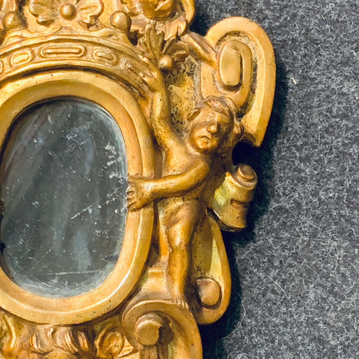 Coppia di specchiere intagliate, dorate, ‘alla Sansovino’ Intagliatore veneziano attivo nel XVI-photo-2