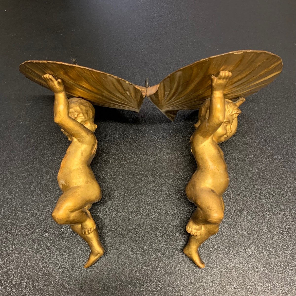Coppia di mensole con angeli dorati - Luigi Filippo -photo-6