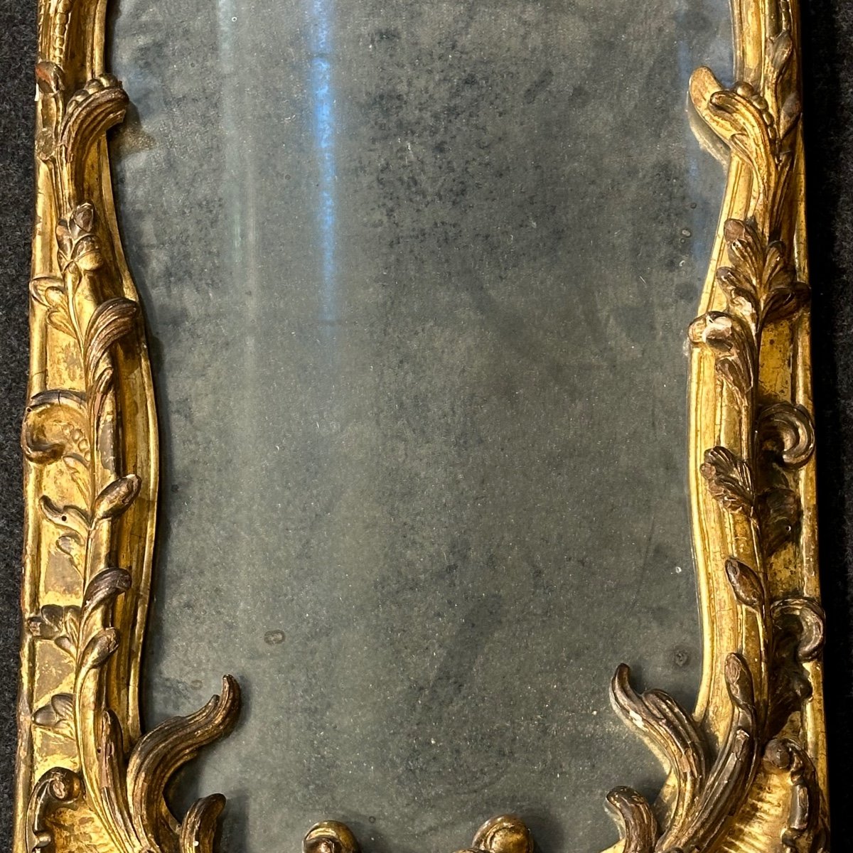 Specchiera in legno dorato e intagliato, Genova, metà del XVIII secolo-photo-3