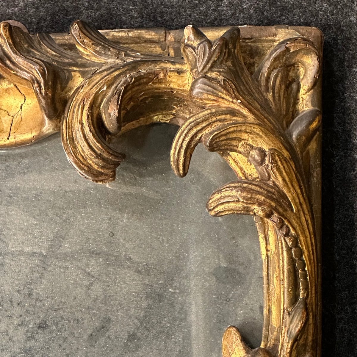 Specchiera in legno dorato e intagliato, Genova, metà del XVIII secolo-photo-3