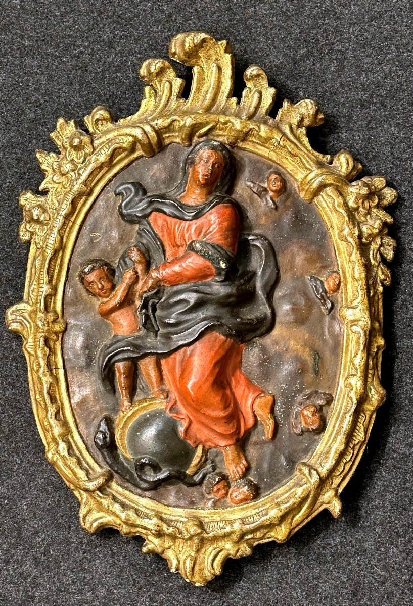 Bassorilievo in cartapesta "Immacolata Concezione",  Luigi XIV. 