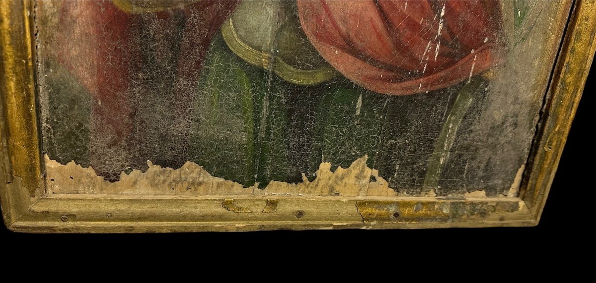 Dipinto su tavola, icona "S. Giorgio" - Primo '800-photo-3