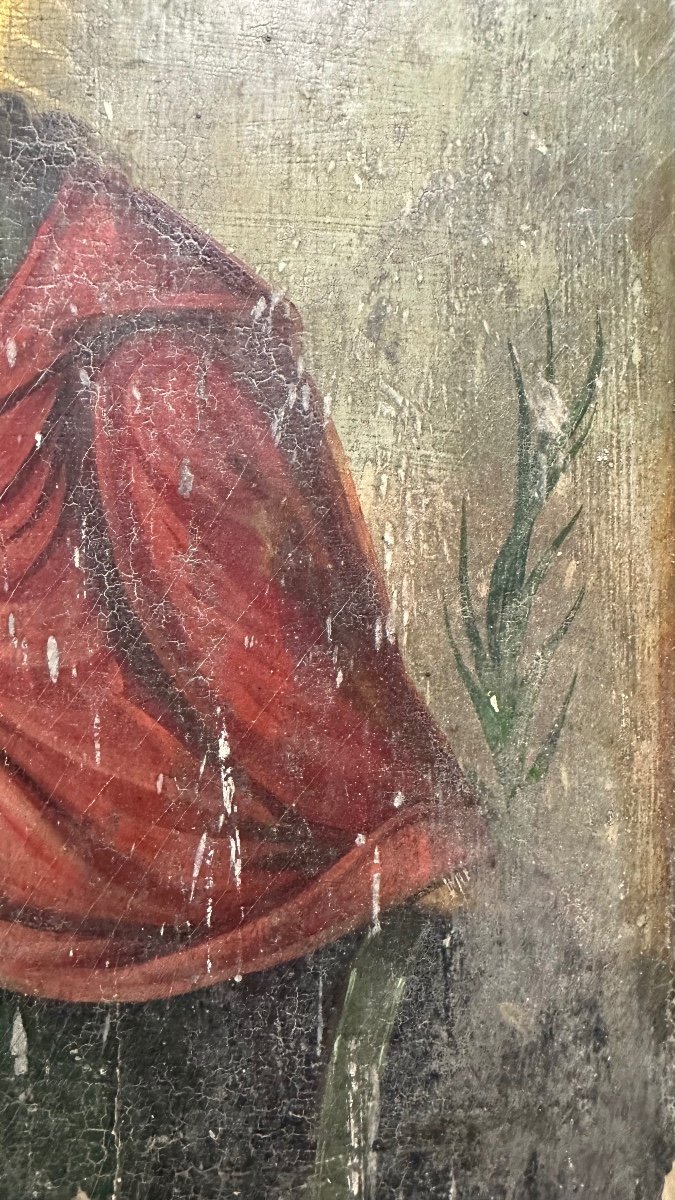 Dipinto su tavola, icona "S. Giorgio" - Primo '800-photo-4