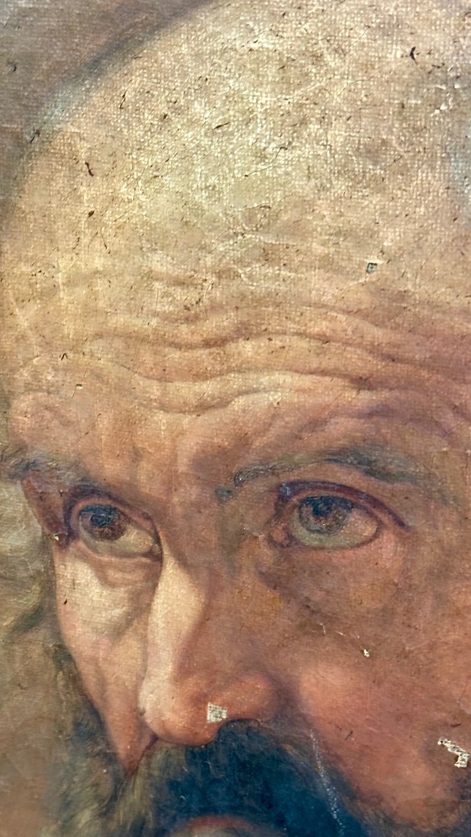 Quadro olio su tela "Ritratto di un uomo anzianocon la barba" - Neoclassico-photo-4