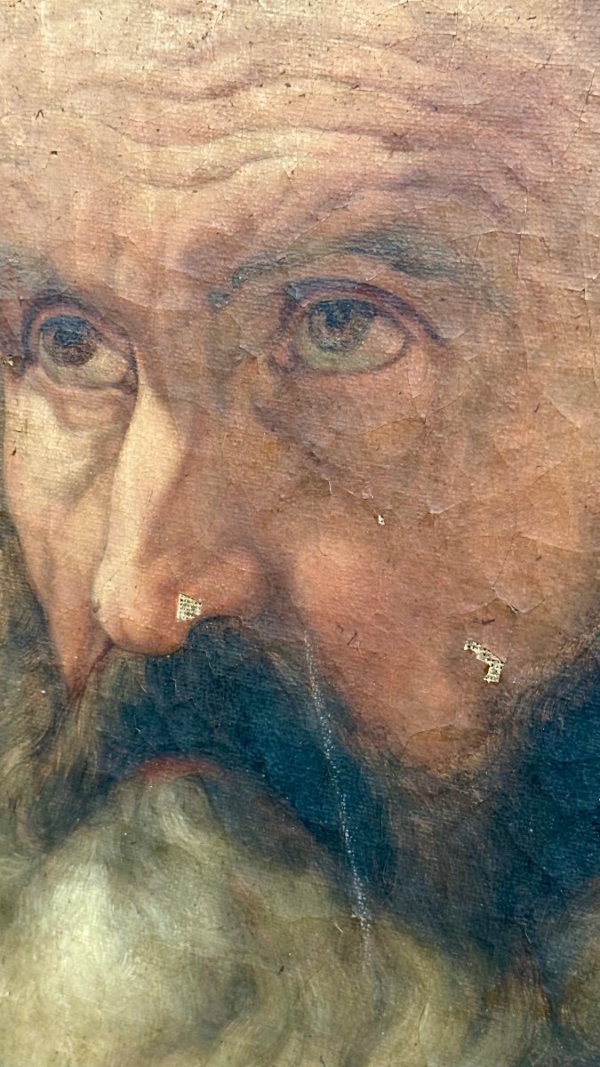 Quadro olio su tela "Ritratto di un uomo anzianocon la barba" - Neoclassico-photo-5