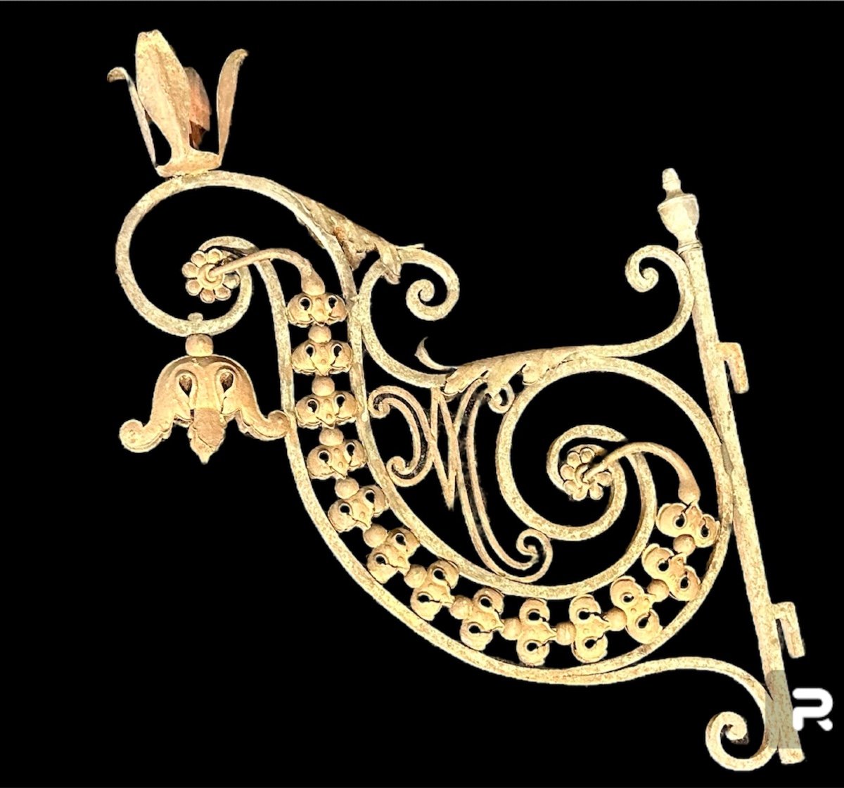 Coppia di bracci portacandela in ferro forgiato  - Luigi XVI-photo-2