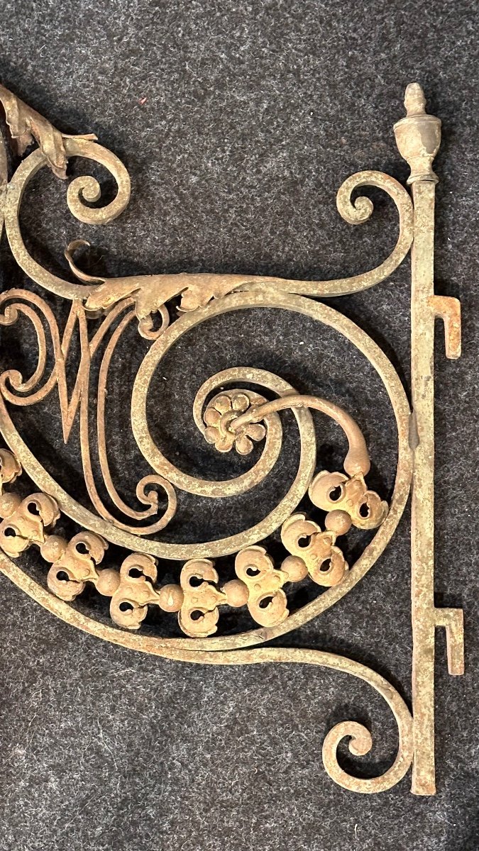 Coppia di bracci portacandela in ferro forgiato  - Luigi XVI-photo-1