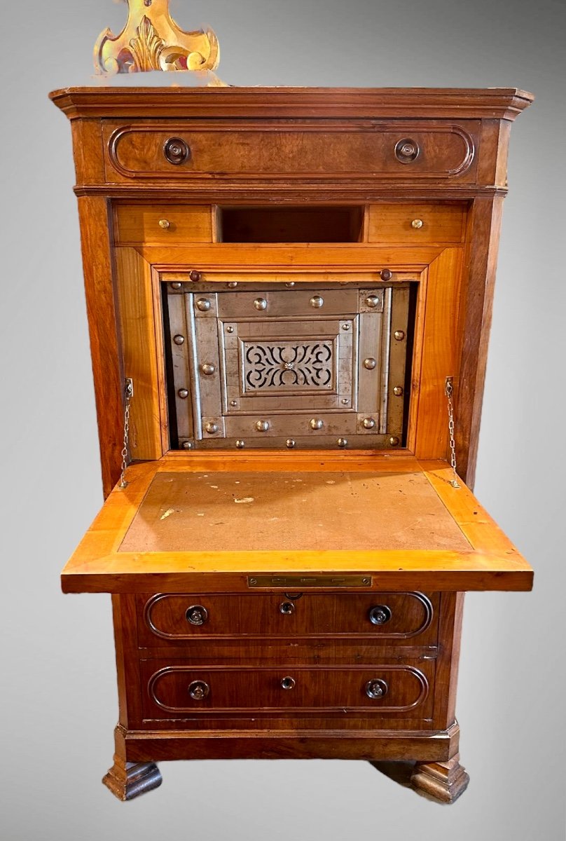 Secretaire con cassaforte - Luigi Filippo. 