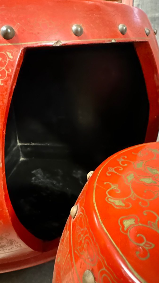 Tavolino da caffè cinese a forma di tamburo - XX sec. -photo-4