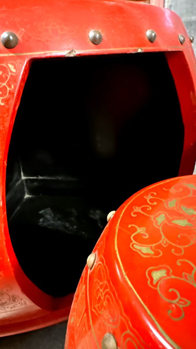 Tavolino da caffè cinese a forma di tamburo - XX sec. -photo-7