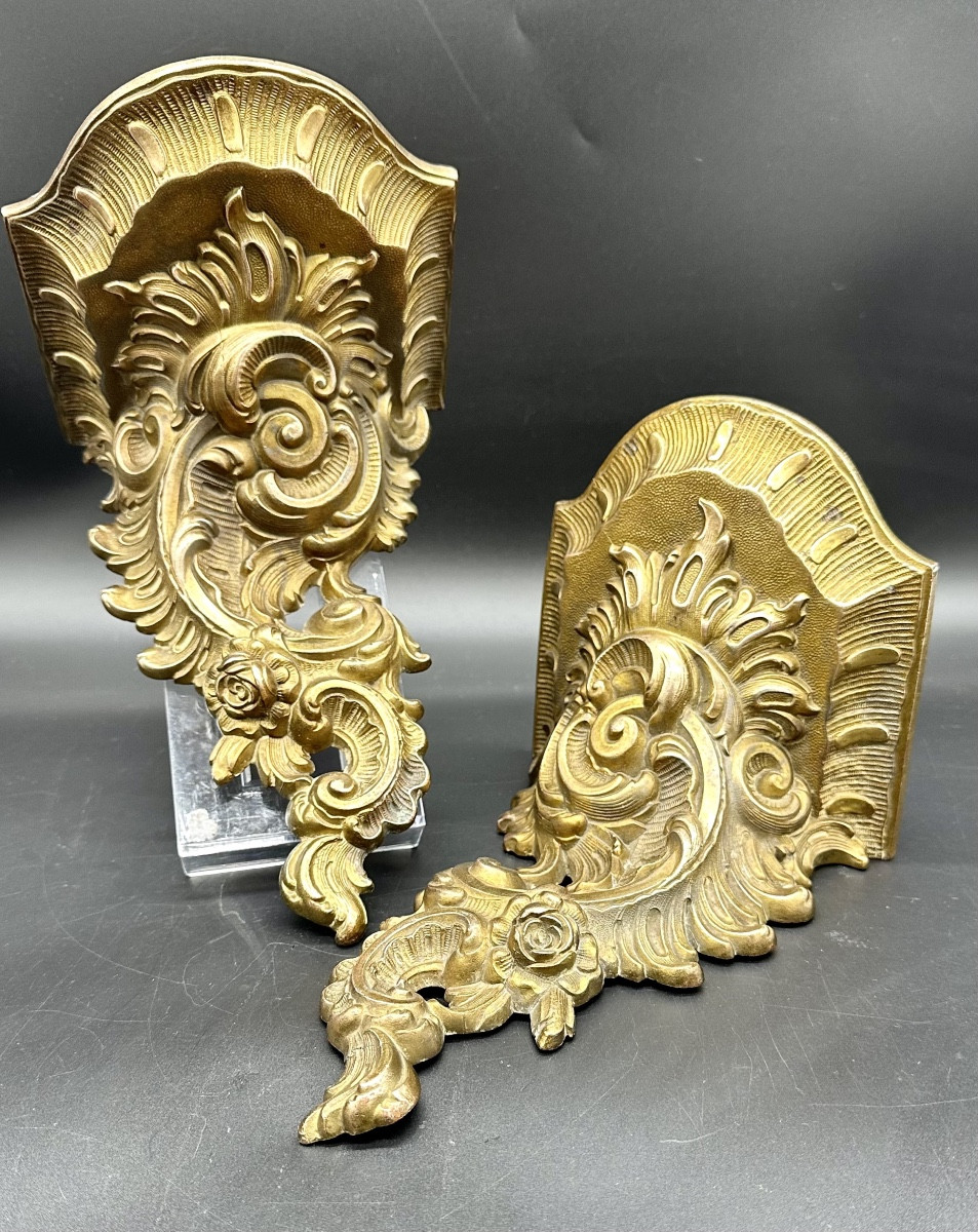 Coppia di mensole in bronzo - XIX sec. 